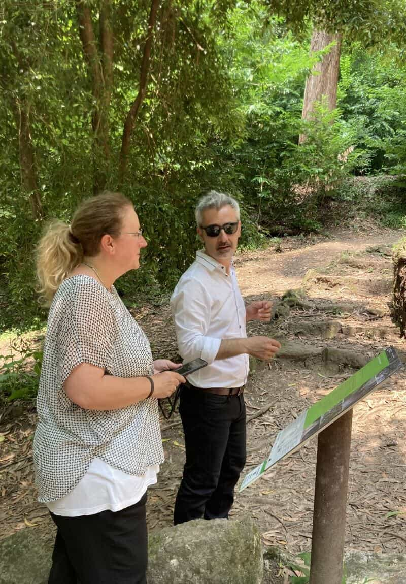 Stefanie Frech e Rui PInto na Mata NAcional do Bussaco