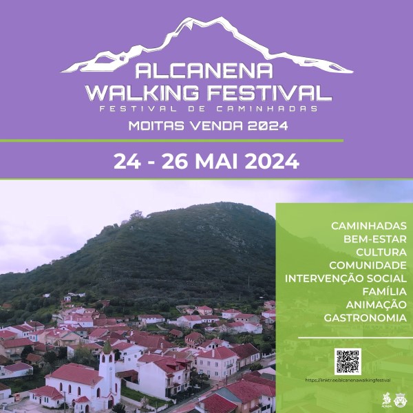 cartaz do alcanena walking festival que acontece de 24 a 26 de maio de 2024