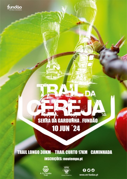 cartaz do trail da cereja que acontece a 10 de junho no fundão