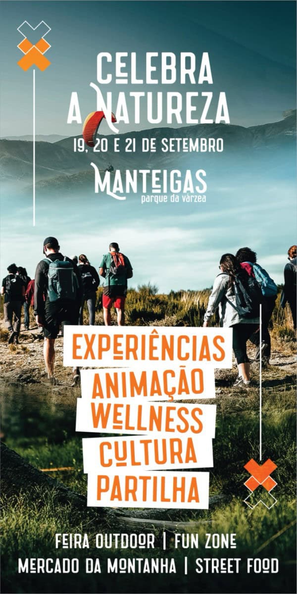 cartaz do festival da montanha, em Manteigas, na Serra da Estrela
