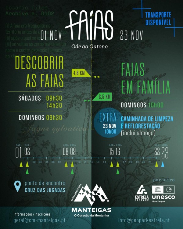 cartaz do festival faias, ode ao outono em manteigas